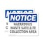 Signmission Hazardous Waste Satellite Collection Area OSHA Notice Sign, Vinyl Decal, 14in W x 10in L, 2PK OS-2PACK-NS-D-1014-L-13343 - alternate 1